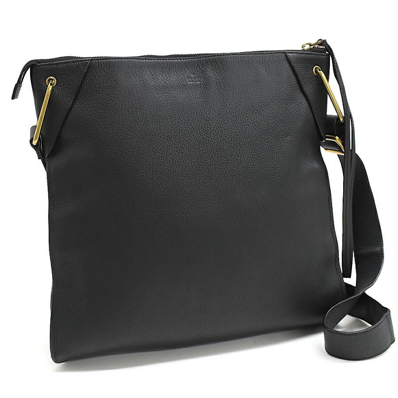 Gucci Handbags - Gucci Shoulder Bag Leather Black Crossbody